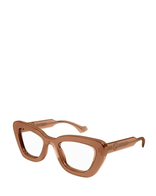 Gucci Brown Eyewear Square Frame Glasses