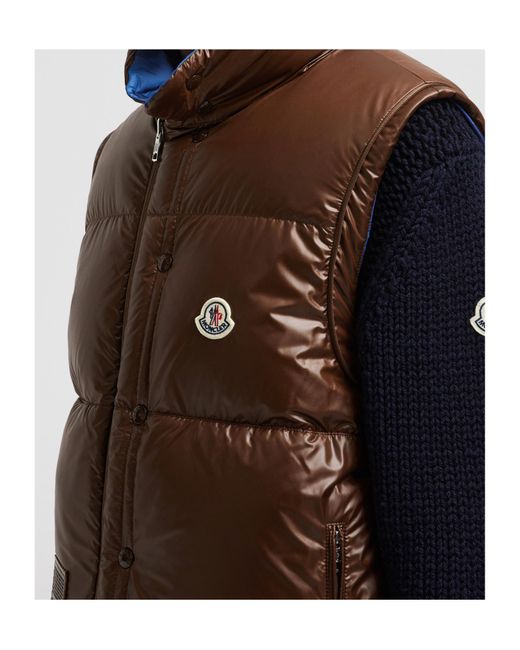 Moncler Blue Verone Reversible Short Puffer Jacket for men
