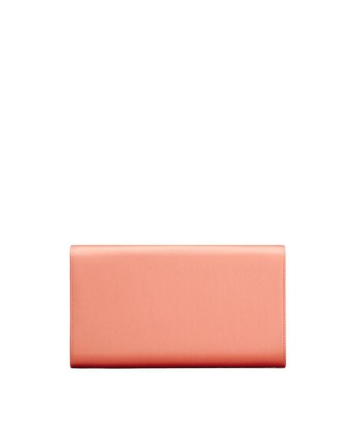 Roger Vivier Pink Efflorescence Embellished Satin Clutch Bag
