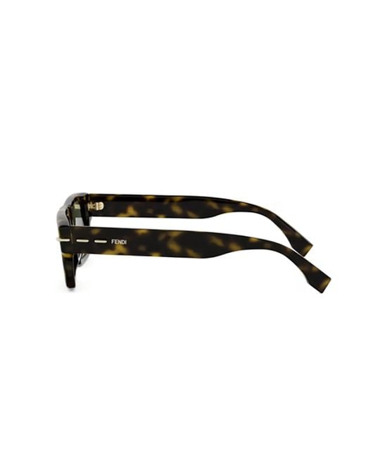 Fendi Green Eyewear Rectangular Frame Sunglasses for men