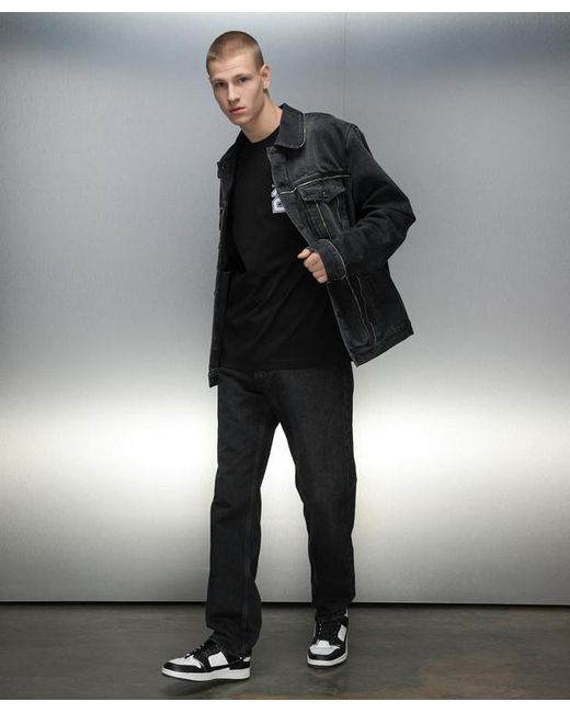 Off-White c/o Virgil Abloh Black Logo Patch Tapered Jeans for men