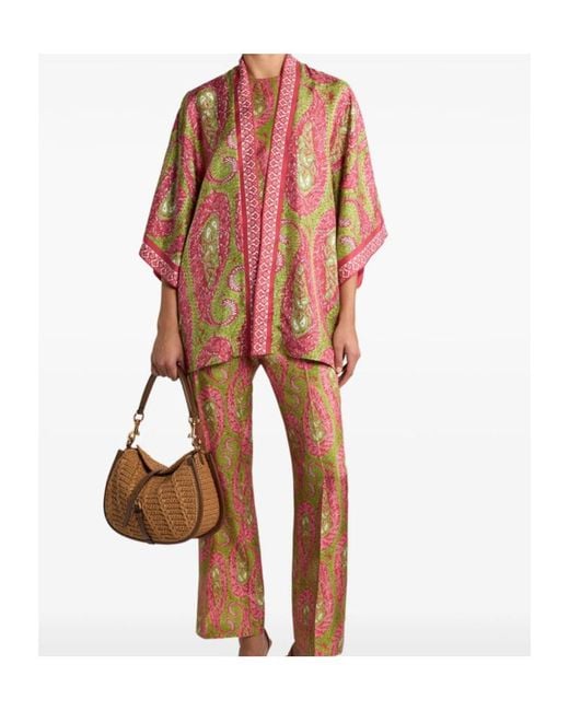 Etro Red Ponchos