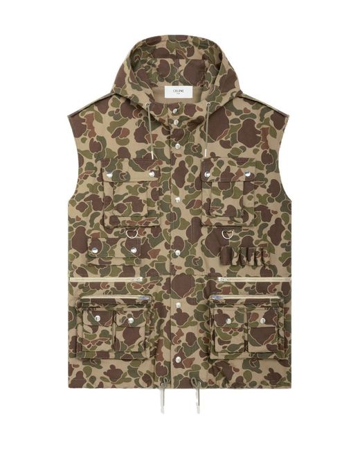 Céline Green Military Vest for men