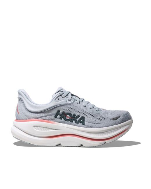 Hoka One One Gray Bondi 9 X Wide Low-Top Sneakers