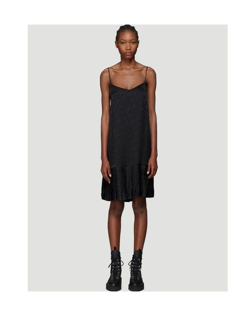 Off-White c/o Virgil Abloh Black Contrasting Panels T-Shirt Dress