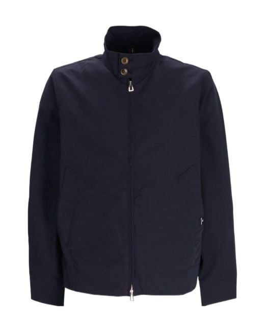 Paul Smith Blue Stand-Collar Harrington Jacket for men