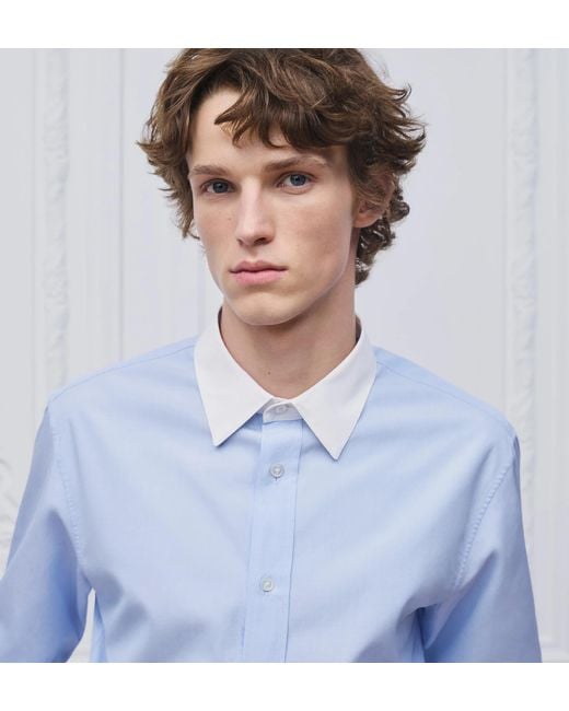 Dior Blue Shirt With Embroidery for men