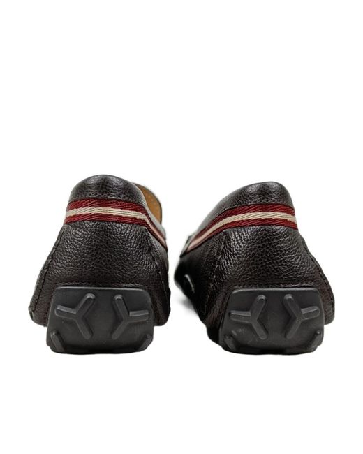 Bally Brown Logo Business Casual Shoes for men