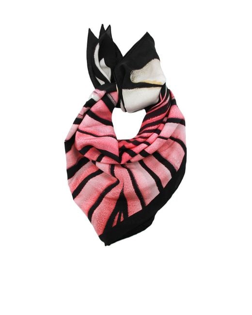 Roberto Cavalli Red Ray Of Paradise Print Stole