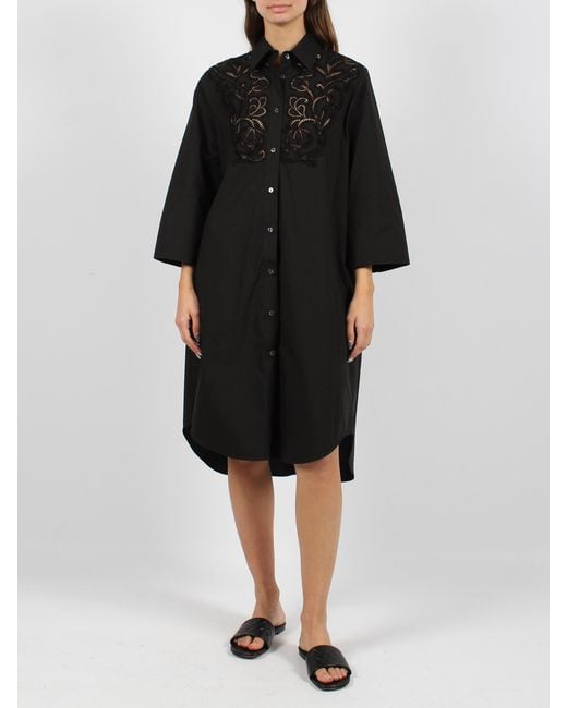 P.A.R.O.S.H. Black Midi Dress