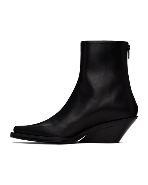 Ann Demeulemeester Black Rumi Zipper Detail Short Boots