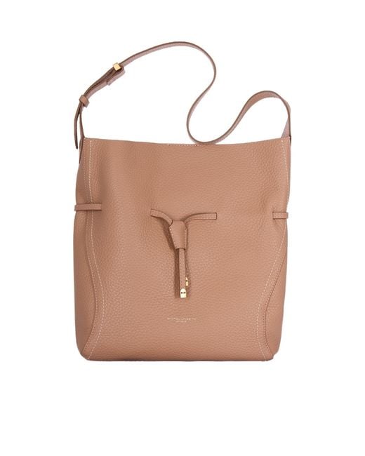 Gianni Chiarini Natural Drawstring Bucket Bag