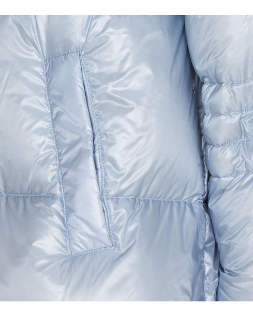 Herno Blue Quilted Hooded Drawstring Down Jacket