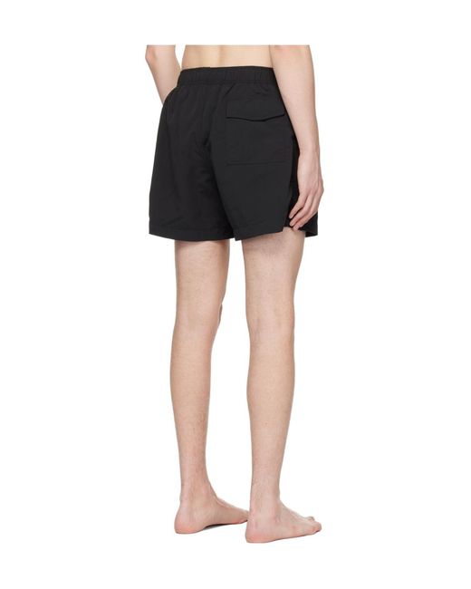 Zegna Black Drawstring Swim Trunks for men