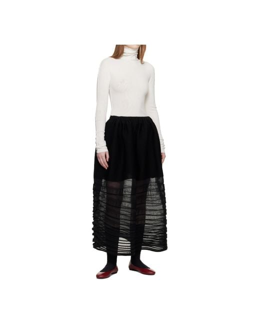 Issey Miyake Black Moving Knit Skirt