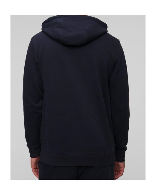 Boss Blue Boss Logo Patch Zipped Hoodie for men