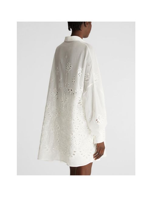 Ermanno Scervino White Broderie Anglaise Buttoned Shirt
