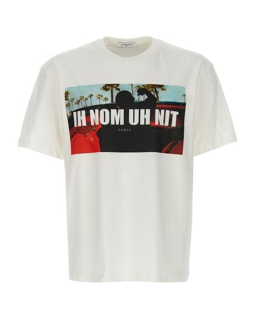 Ih Nom Uh Nit White T-Shirt With Round Neck And Short Sleeves for men