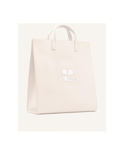 Courreges White Courrèges Heritage Naplack Tote Bag for men