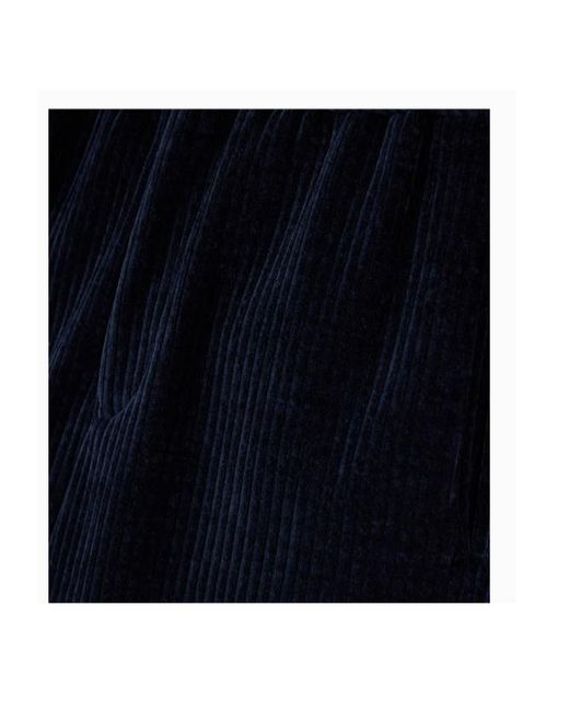 Emporio Armani Blue Corduroy Trousers for men