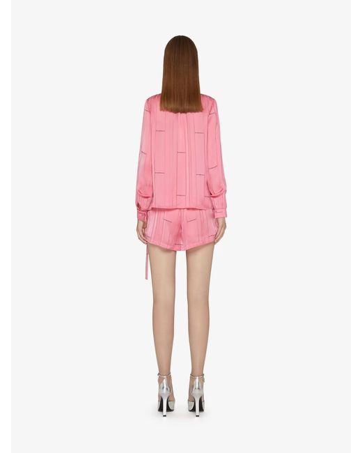 Givenchy Pink Logo Knot Shirt