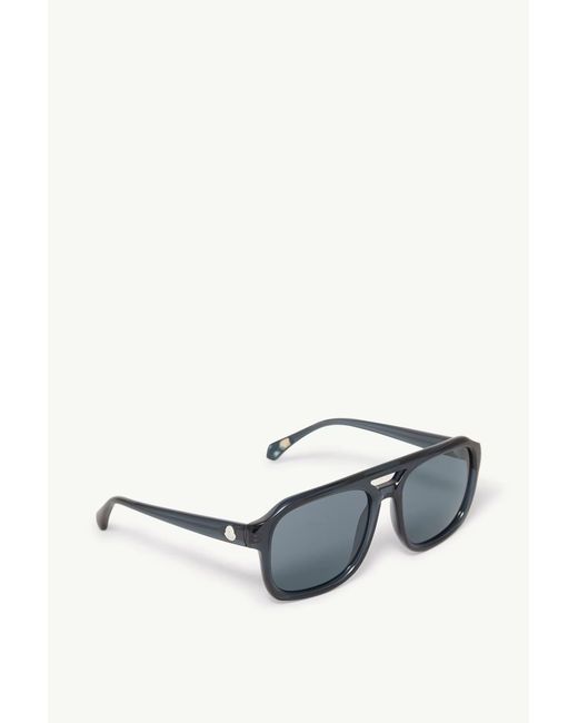 Moncler Blue Vantos Rectangular Sunglasses for men