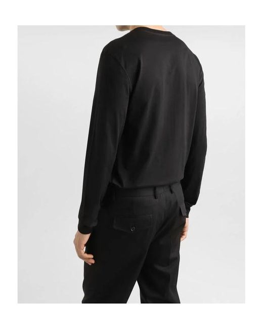 Dolce & Gabbana Black Long-Sleeve Cotton T-Shirt for men