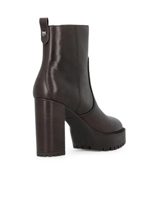 Pinko Black Platform Ankle Boots