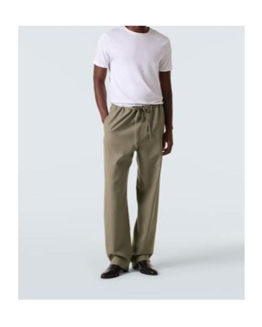 Calvin Klein Green Benjamin Wool Straight Pants for men