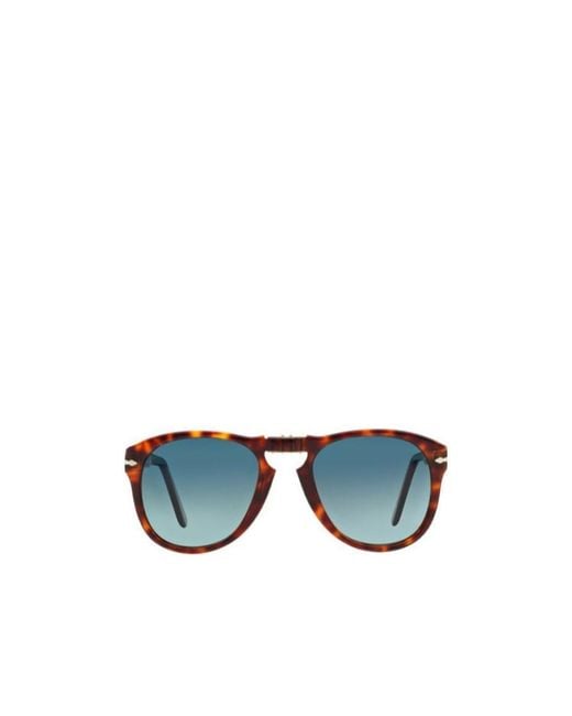 Persol Blue 714 Round Frame Sunglasses for men