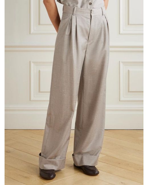 Loulou de Saison Gray Davy Oversized Tailored Pants