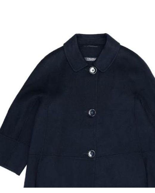Max Mara Blue Lapel Coat