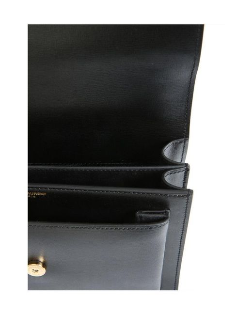 Saint Laurent Black Sunset Medium Shoulder Bag