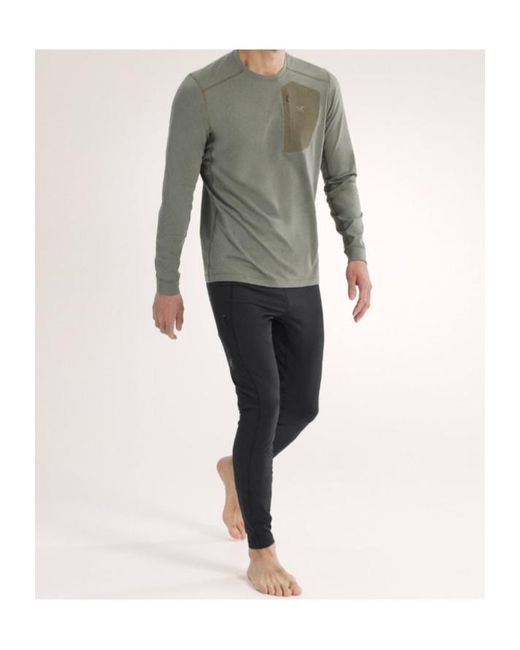 Arc'teryx Gray Rho Lt Crew Neck for men