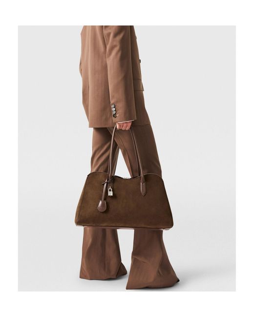 Stella McCartney Brown Mid-Rise Botcut Trousers for men