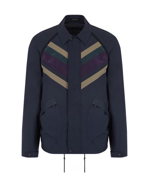 Emporio Armani Blue Minimalist Versatile Jacket for men