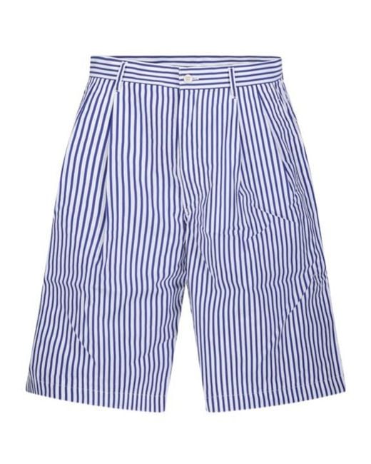 Comme des Garçons Blue Comme Des Garçons Shirt Pinstripe Bermuda Shorts for men