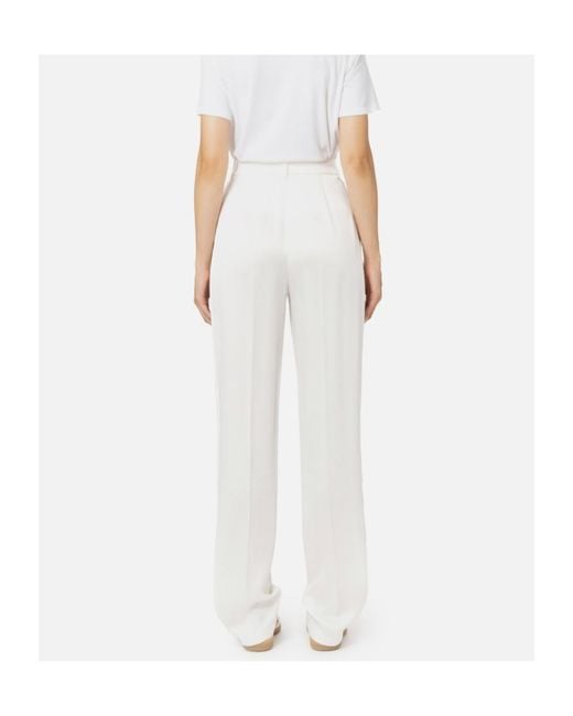 Elisabetta Franchi White Tapered Trousers