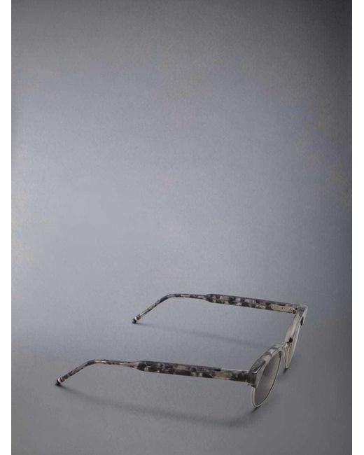 Thom Browne White Eyewear Oval Frame Sunglasses for men