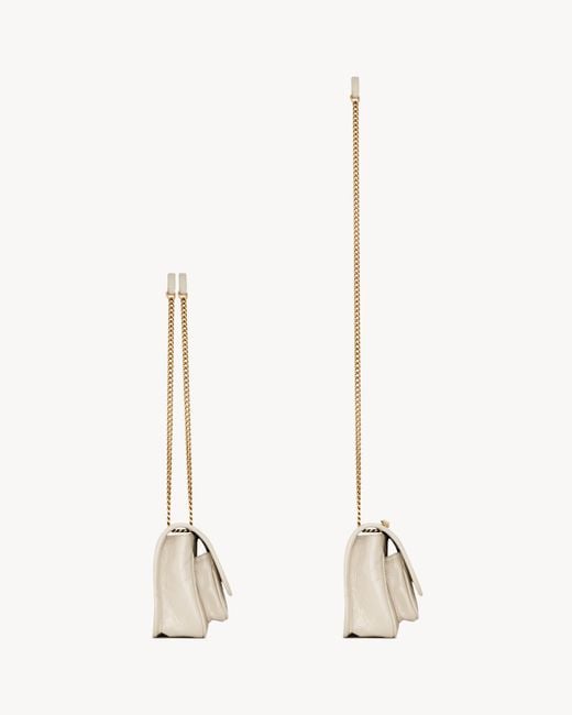 Saint Laurent Natural Niki Mini Shoulder Bag