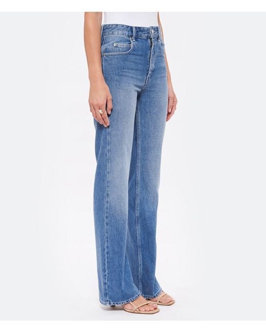 Isabel Marant Blue High-Rise Bootcut Jeans