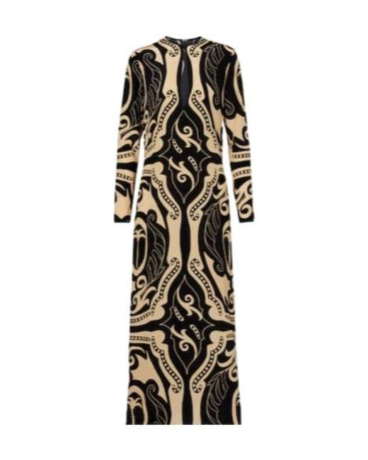 Johanna Ortiz White Printed Silk Maxi Dress