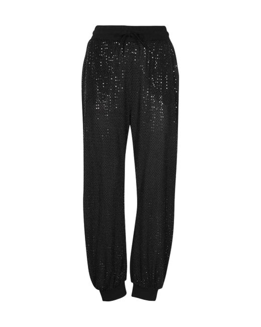EA7 Black Elastic Waist Sweatpants