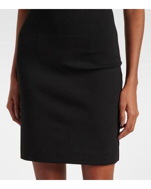 Area Black Crystal-Embellished Minidress