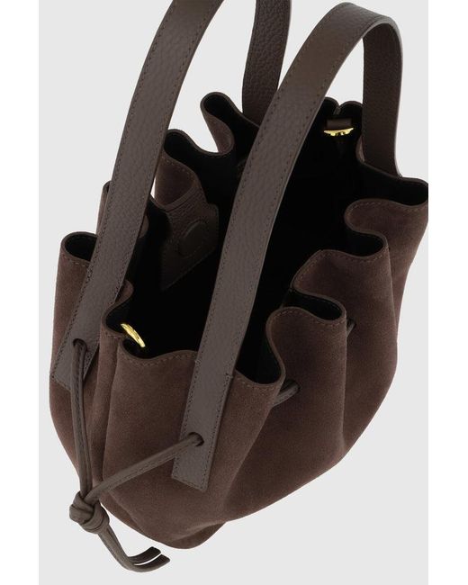 Yuzefi Brown Scallop Mini Tote