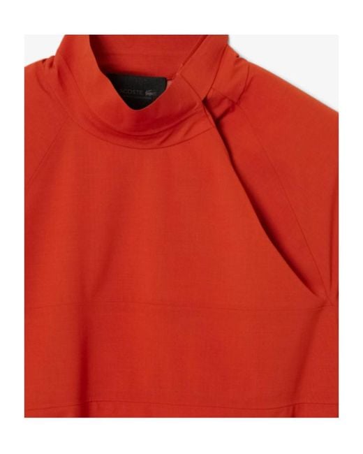 Lacoste Red Half-Zip Stand-Collar Jacket for men