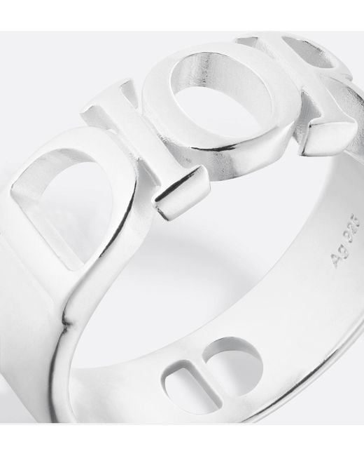 Dior White Letters Ring for men
