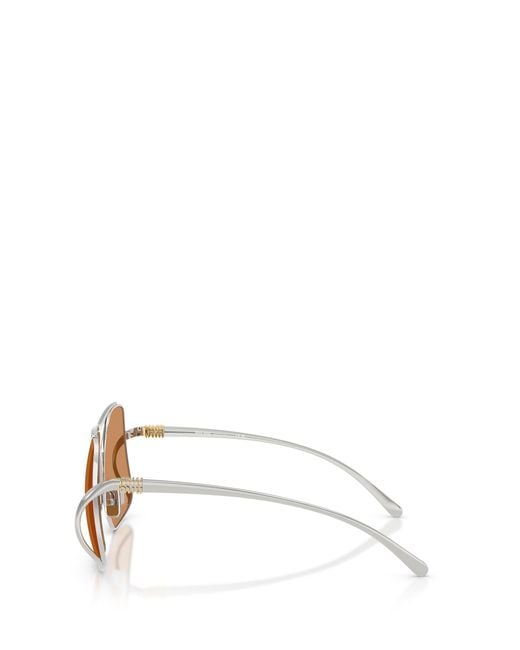 Miu Miu Pink Eyewear Aviator Sunglasses