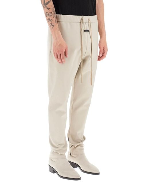 Fear Of God Natural Logo Patch Drawstring Sweatpants for men