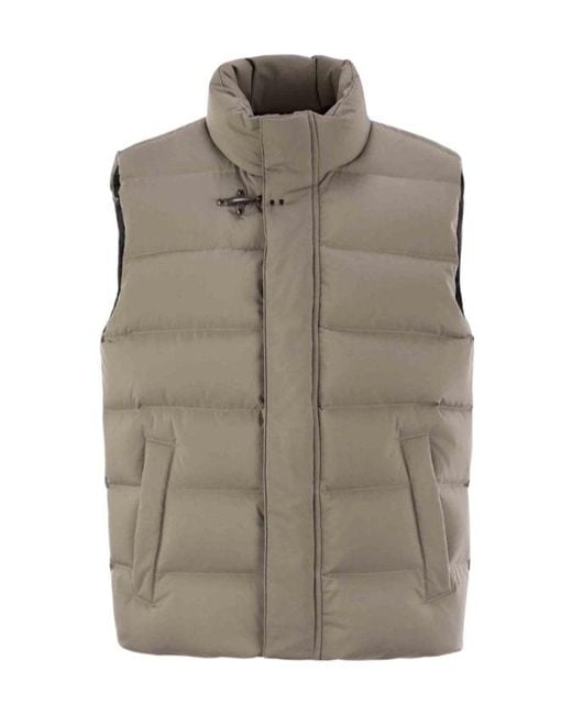 Fay Brown Quilted Gilet for men